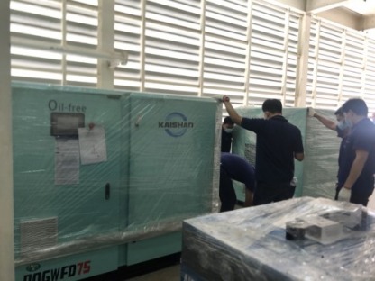 บริการจัดส่งพร้อมงานติดติ้งเครื่องปั๊มลม - จำหน่ายปั๊มลมอุตสาหกรรม - ไคชัน (ประเทศไทย)